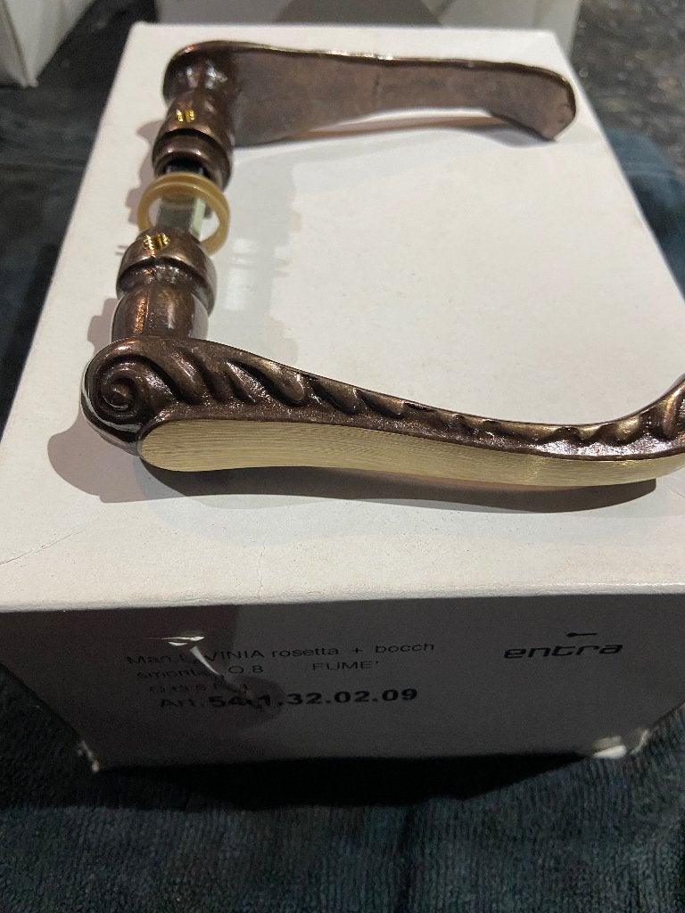 Vintage deurkrukken Italiaans, Ophalen, Nieuw, Koper of Messing, Klink of Kruk