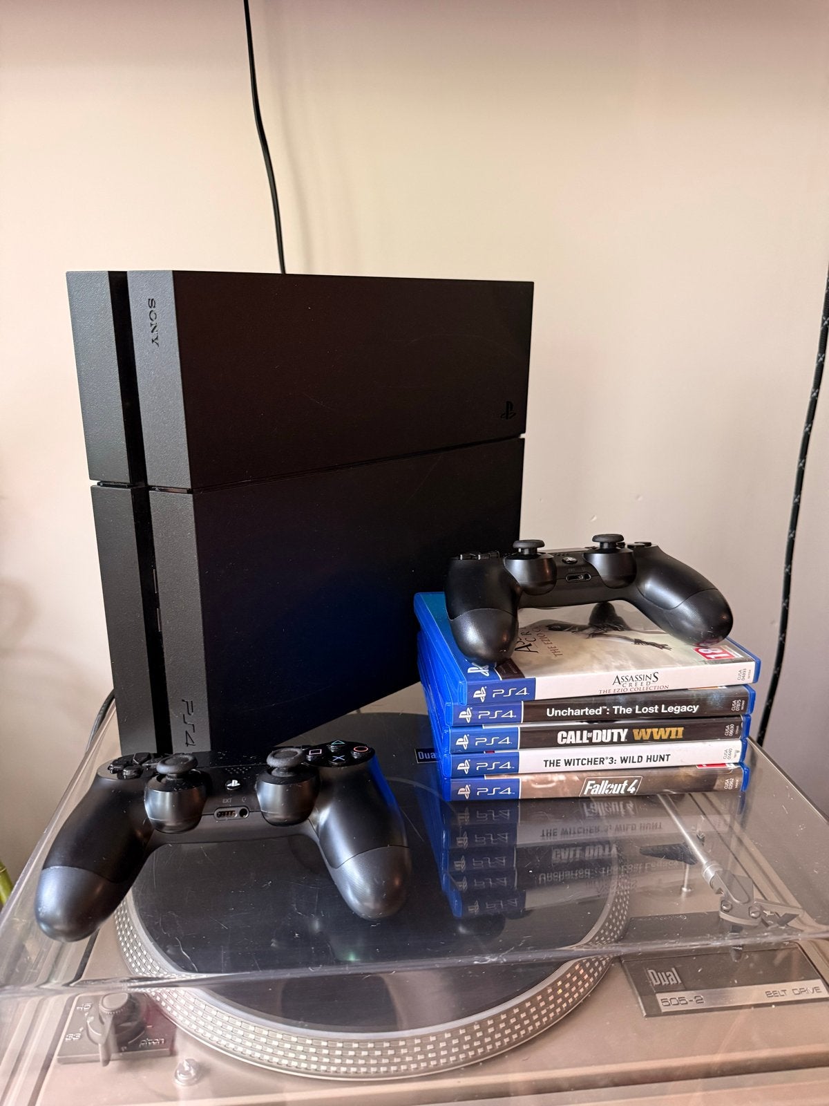 PS4 met 2 controllers en 5 games, Spelcomputers en Games, Spelcomputers | Sony PlayStation 4, Met 2 controllers, Ophalen of Verzenden