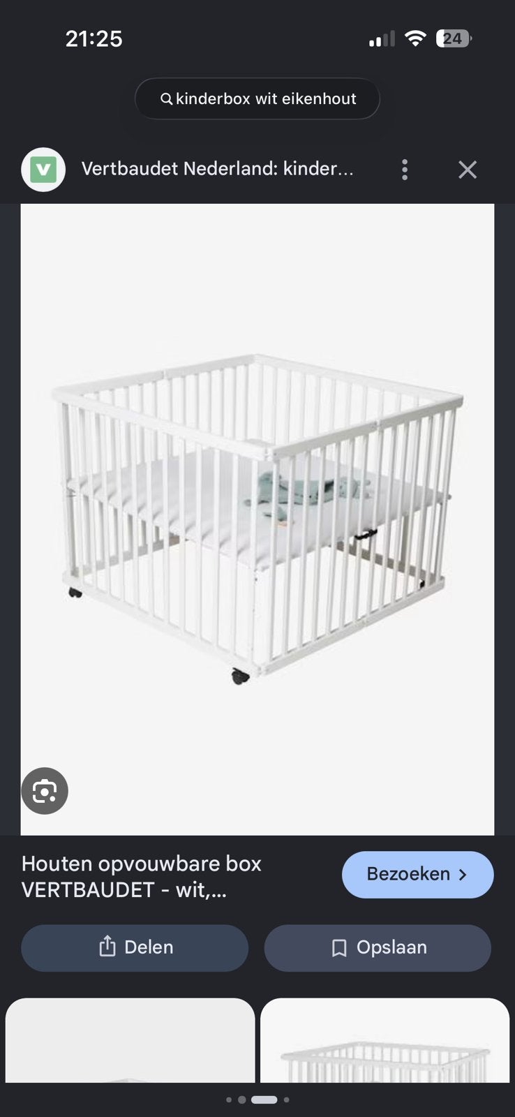 Kinderbox met matras, Ophalen of Verzenden, Gebruikt, Rechthoekig