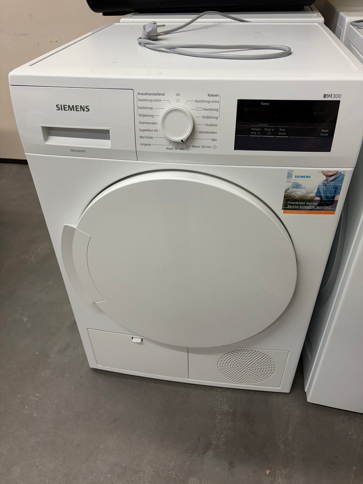 Siemens condens droger IQ 300, Witgoed en Apparatuur, Ophalen, Overige typen, 8 tot 10 kg, Zo goed als nieuw