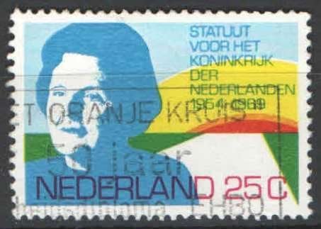 Nederland NVPH nr 938 gestempeld Koningin Juliana 1969, Postzegels en Munten, Ophalen of Verzenden, Na 1940, Gestempeld