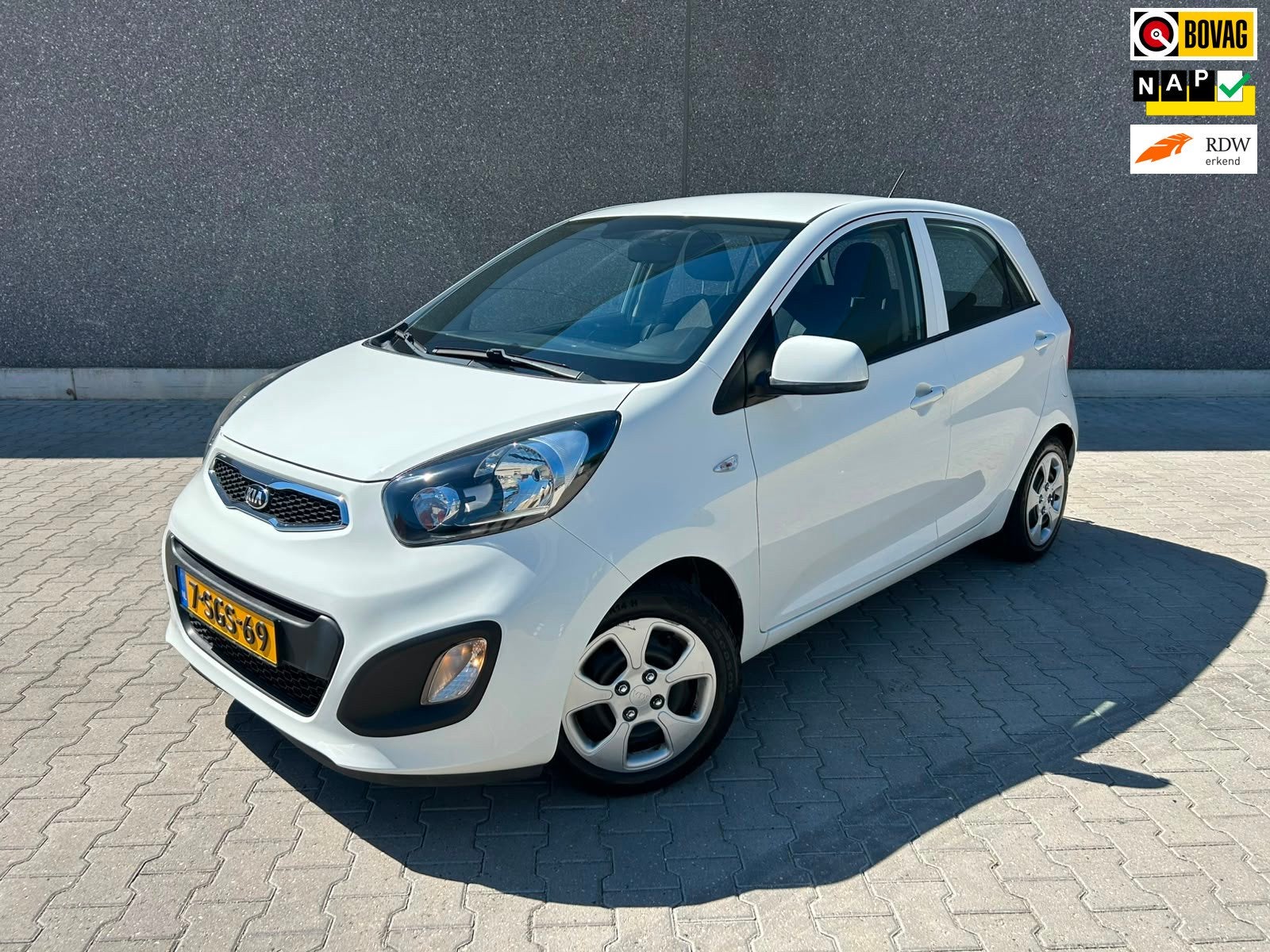 Kia Picanto 1.0 CVVT ISG Comfort Pack | AIRCO | AUX/USB | EL, Auto's, Euro 5, Gebruikt, 400 kg, Wit