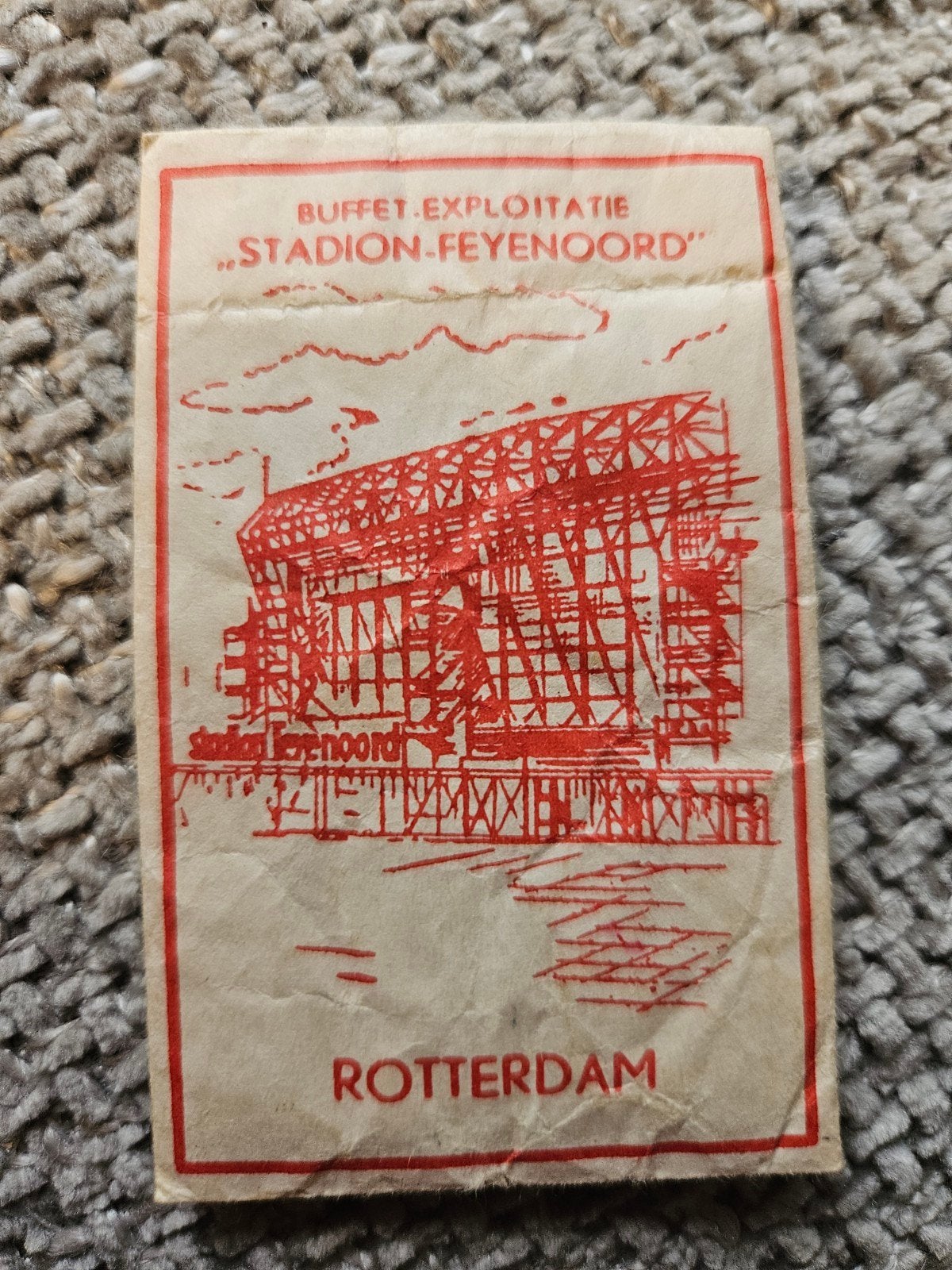Feyenoord oud suiketzakje jaren 60, Ophalen of Verzenden, Gebruikt, Feyenoord