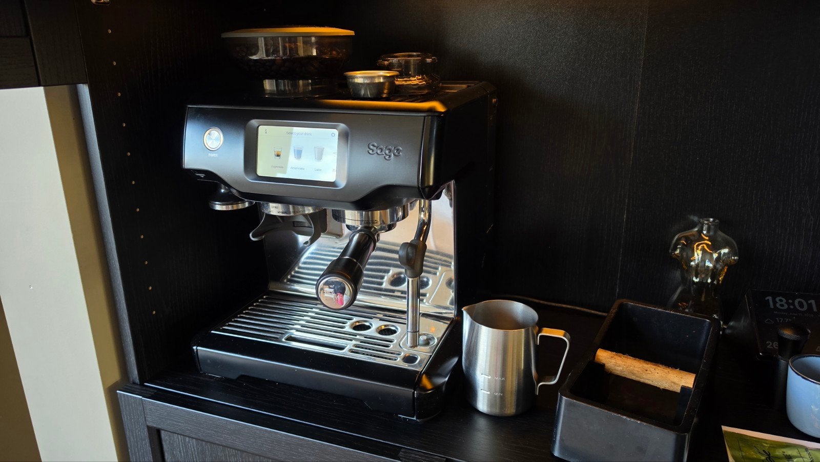 Sage Barista Touch espressomachine, Ophalen, Gebruikt, Espresso apparaat, Koffiebonen