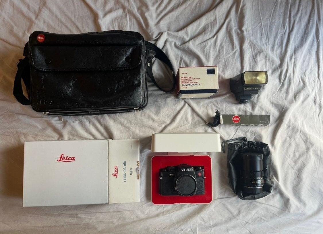 Leica R6 spiegelreflex camerabody / Summicron-r & Elmarit-r, Ophalen of Verzenden, Zo goed als nieuw, Spiegelreflex, Leica