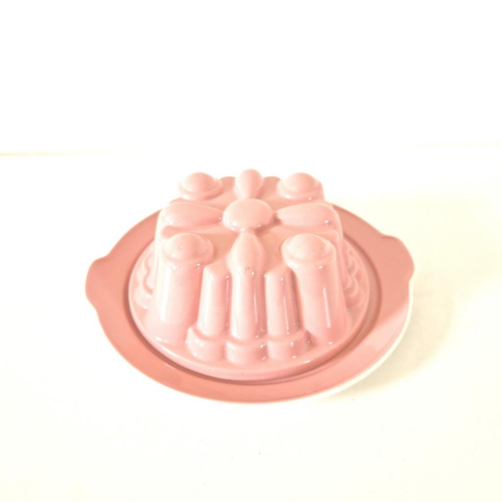 Pastel roze vintage puddingvorm schaal Regout Maastricht, Antiek en Kunst, Ophalen of Verzenden