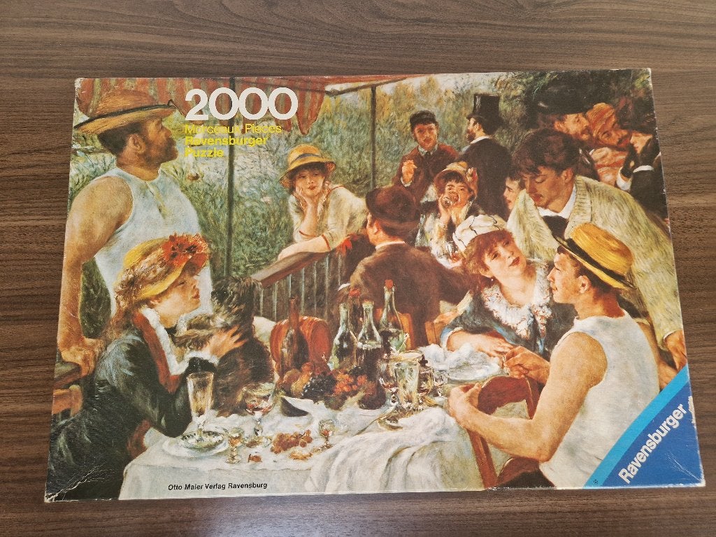 Auguste Renoir kunst Le Déjeuner des Canotiers 2000 stukjes, Ophalen of Verzenden, Meer dan 1500 stukjes, Zo goed als nieuw, Legpuzzel