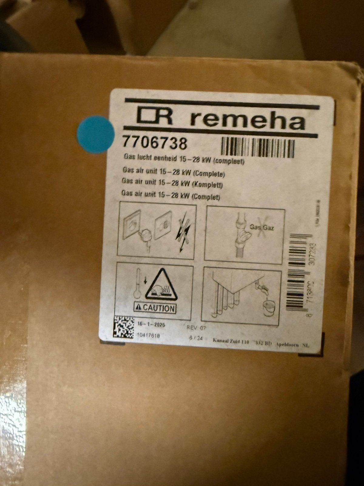 Remeha gas-luchtunits Tzerra Ace/Plus – nieuw, Ophalen of Verzenden, Nieuw, Collector