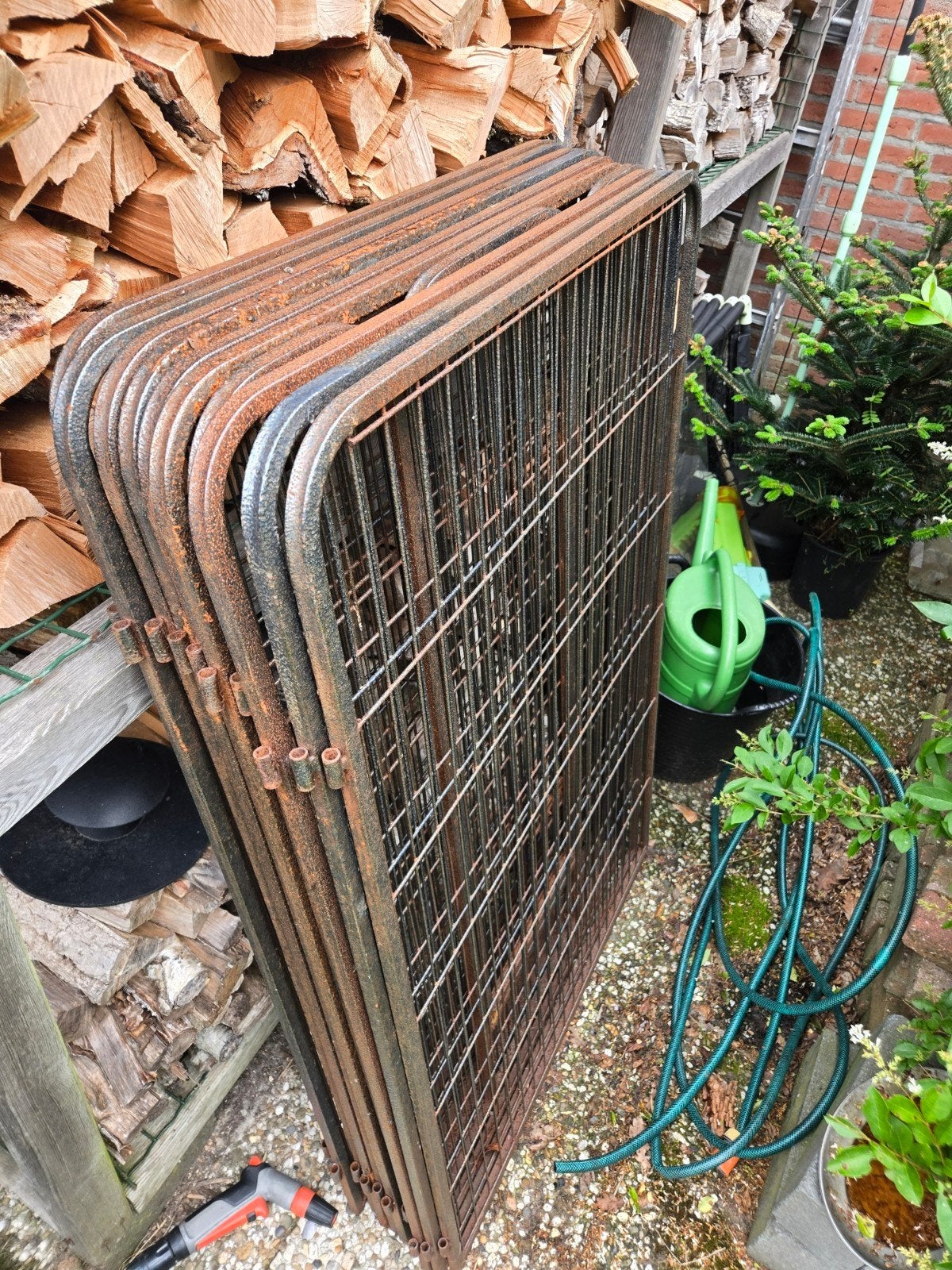 IJzeren hekwerk voor afzetten van dieren, Ophalen of Verzenden, Gebruikt, IJzer, Overige typen