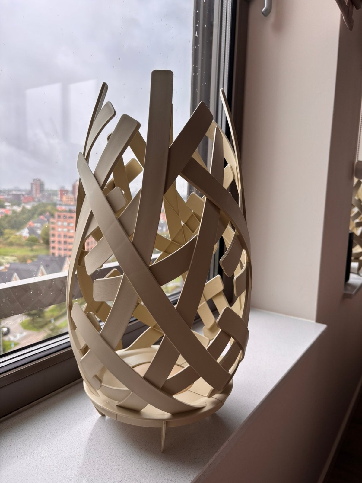 Lampen groot 3 stuks, Ophalen, Kunststof, Lantaarn, Beige
