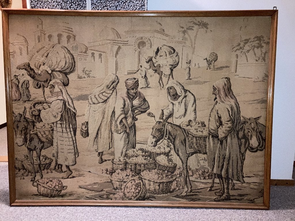 Gobelin wandkleed met eiken lijst, Antiek en Kunst, Ophalen