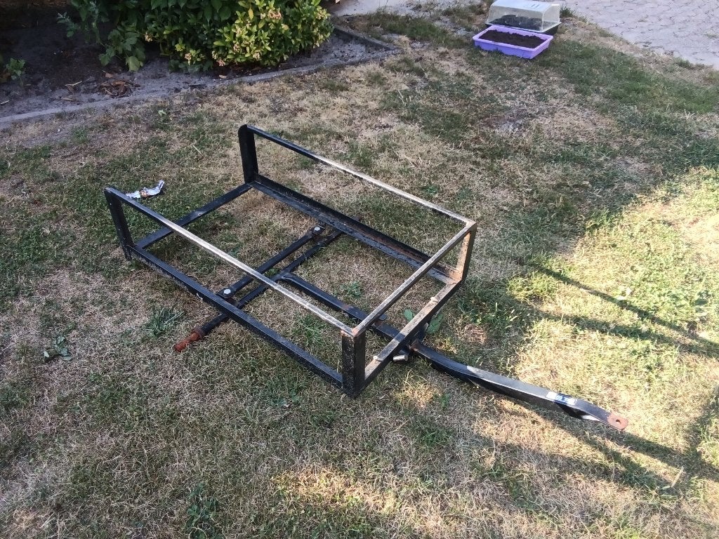 Metalen/ijzer frame van een skelterkar, Doe-het-zelf en Verbouw, Metalen, Ophalen, Gebruikt, IJzer