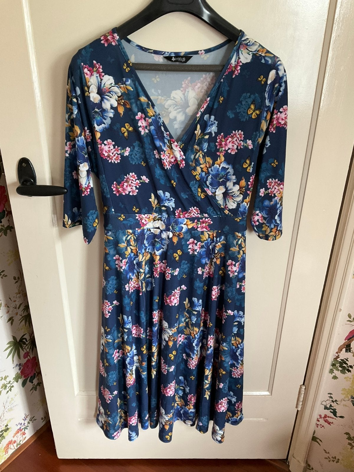 Lady Vintage Lyra dress, maat 20, Maat 46/48 (XL) of groter, Gedragen, Onder de knie, Verzenden