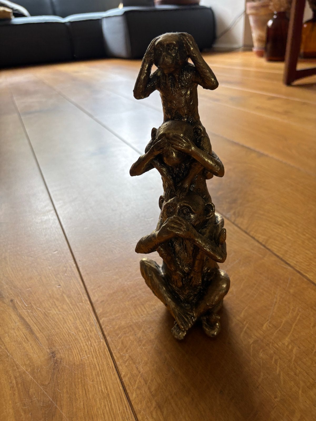 Decoratieve Apen Stapel Beeld - Horen, Zien, Zwijgen, Ophalen, Gebruikt, Dier