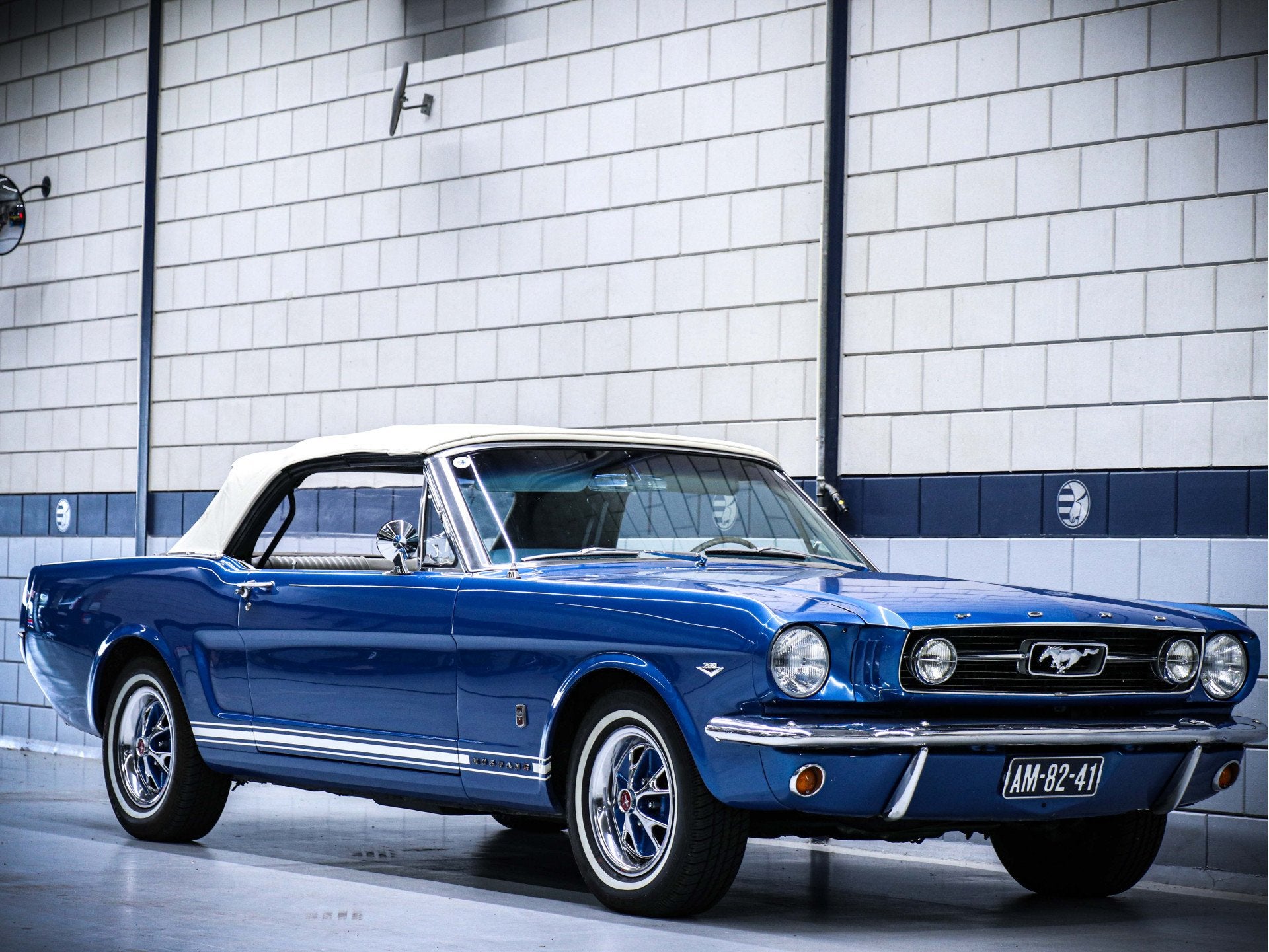 Ford Mustang GT Cabriolet (bj 1965, automaat), Auto's, Oldtimers, Automaat, Cabriolet, Leder, Bedrijf