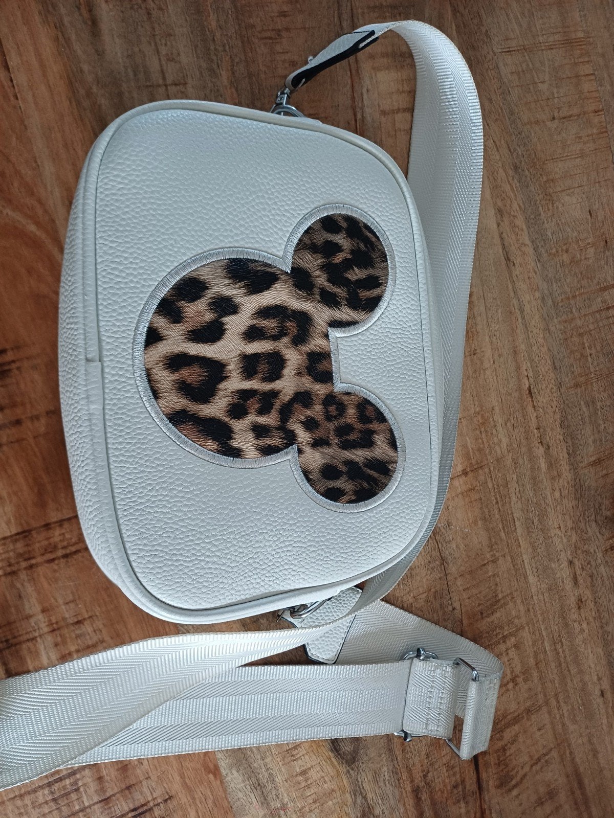Schoudertasje met Mickey Mouse luipaardprint, Sieraden, Tassen en Uiterlijk, Tassen | Damestassen, Ophalen, Zo goed als nieuw