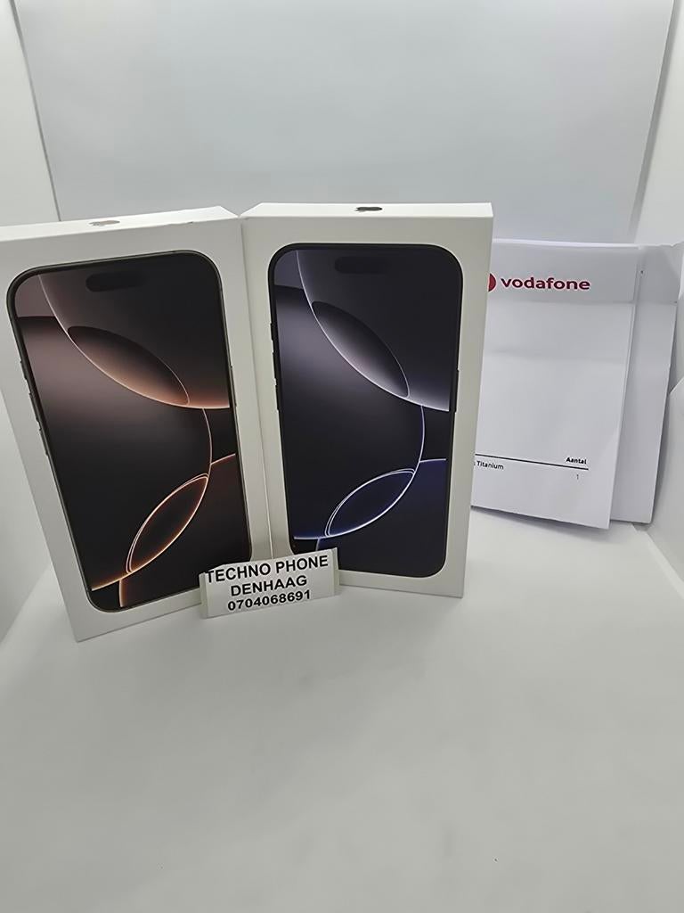 iPhone 16 Pro 128GB Nieuw Geseald - Desert/Black Titanium, Telecommunicatie, Mobiele telefoons | Apple iPhone, 128 GB, Zwart, Nieuw