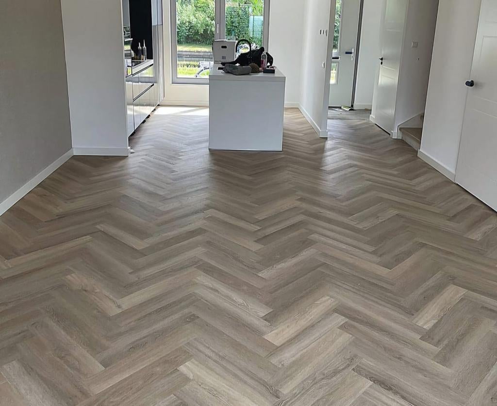 Pvc vloer/pvc visgraat/ambiant/belakos/gelasta/spigato beige, Kunststof, 50 tot 150 cm, Nieuw, Ophalen of Verzenden
