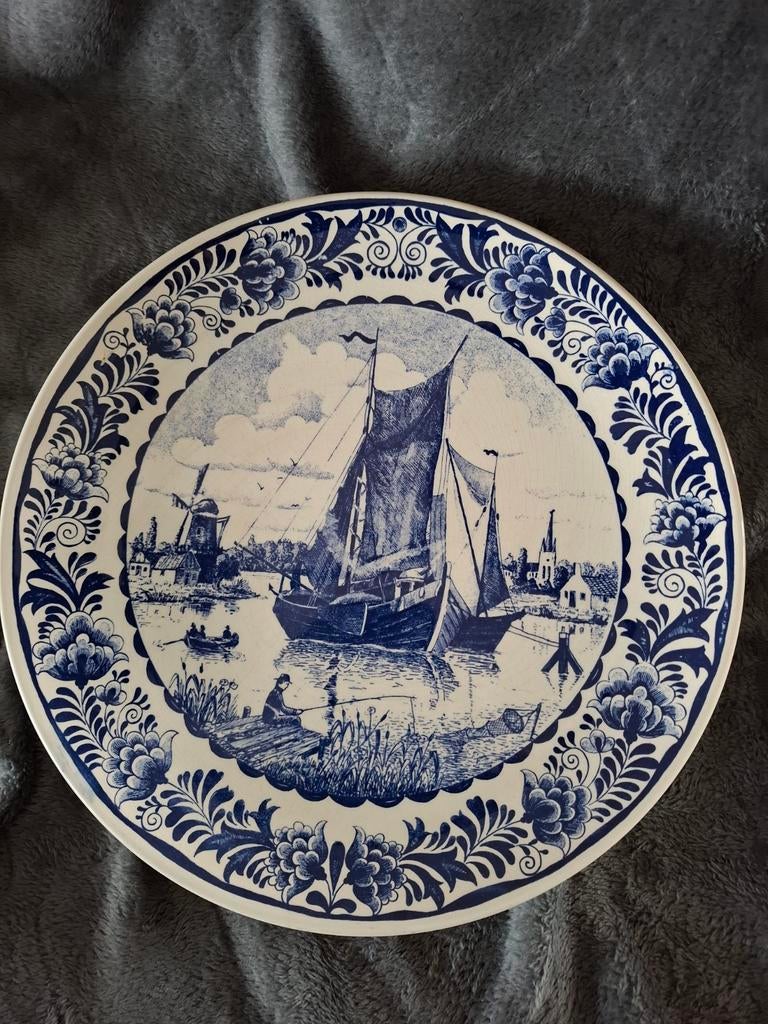 Groot wandbord delftsblauw decor, Ophalen of Verzenden