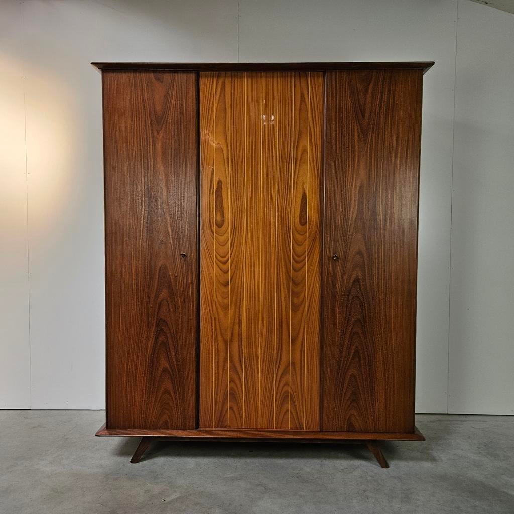 Vintage kledingkast teak, Ophalen of Verzenden
