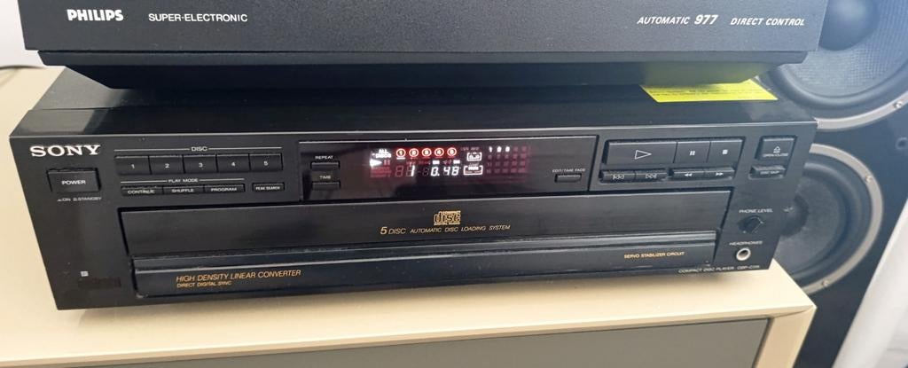 Nette Sony CDP-C315 cd wisselaar met afstandsbediening, Ophalen, Zo goed als nieuw, Sony, Wisselaar