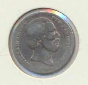 Nederland Halve Gulden 1858, ½ gulden, Koning Willem III, Zilver, Ophalen of Verzenden