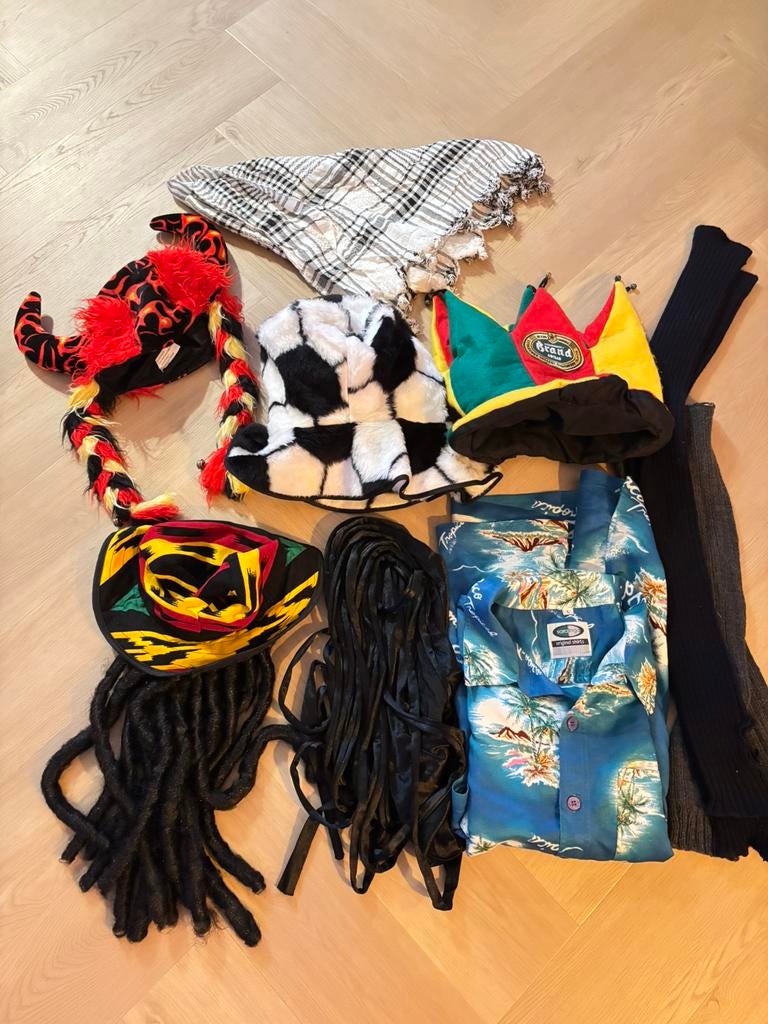 Bundel carnavals-spullen, Carnaval, Overige maten, Ophalen of Verzenden, Accessoires