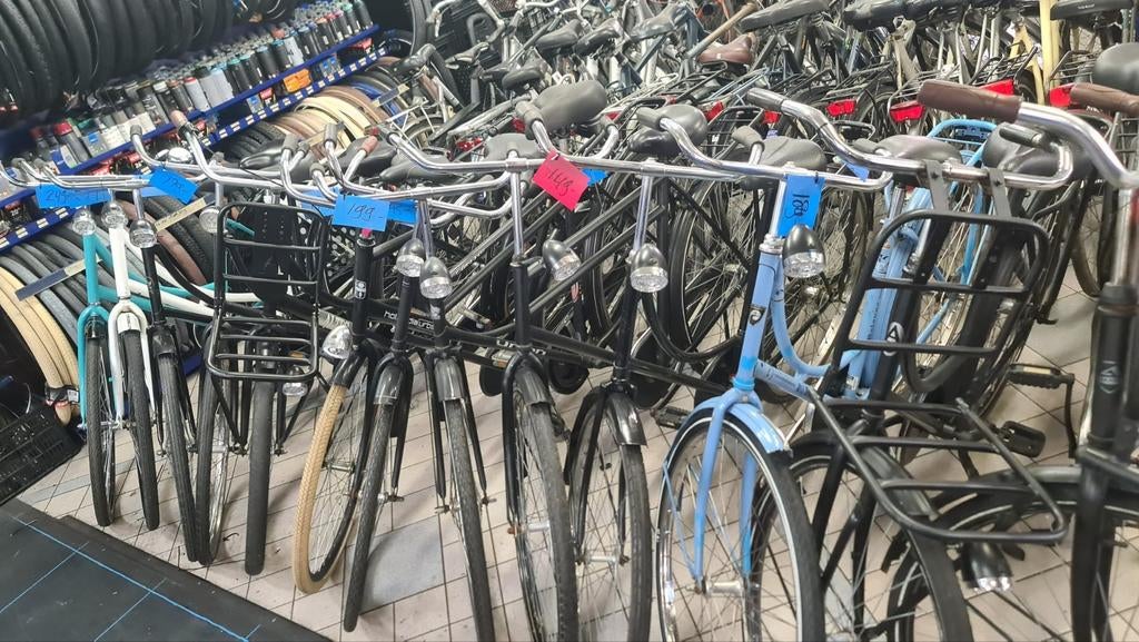 Foto 5 van 350 gebruikte fietsen transport dames heren enz