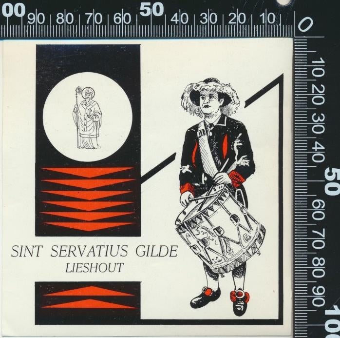 Sticker: Sint Servatius Gilde - Lieshout, Ophalen of Verzenden, Zo goed als nieuw, Bedrijf of Vereniging