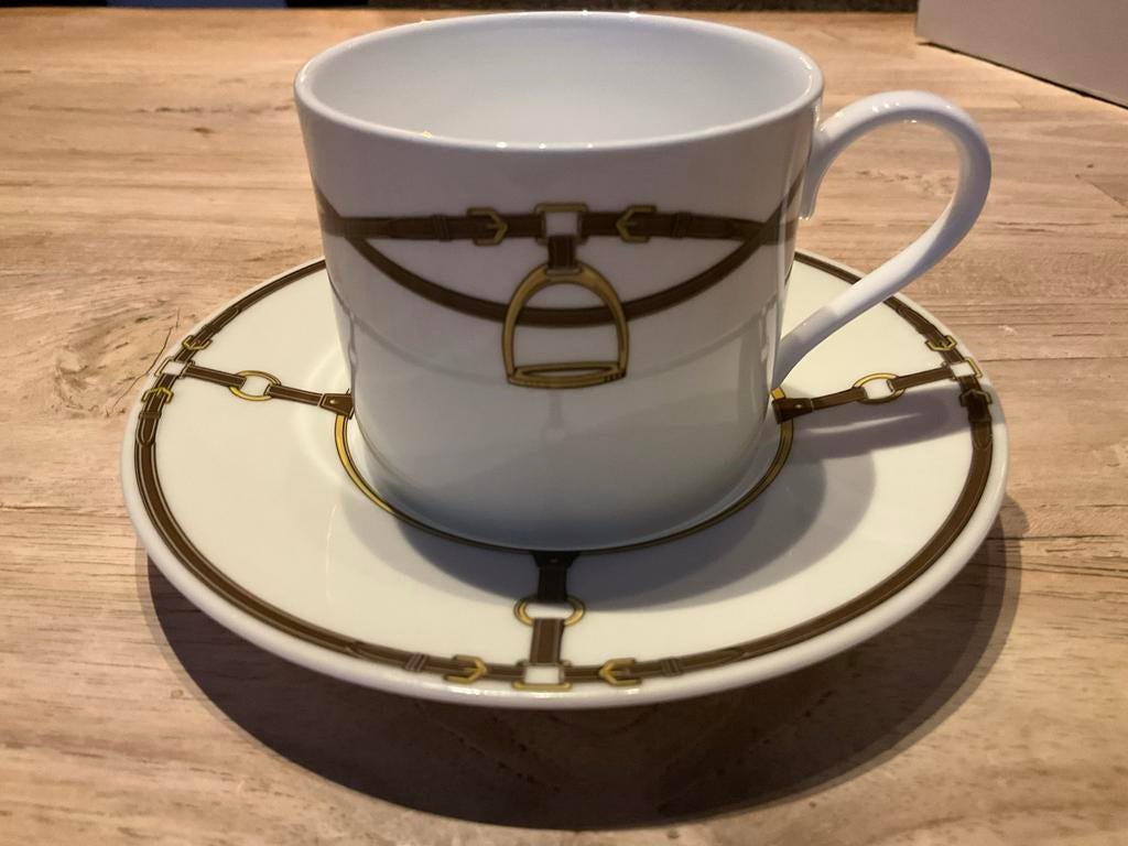 4 stuks Ralph Lauren Kop en Schotel - nieuw in doos, Nieuw, Ophalen of Verzenden, Overige stijlen, Kop(pen) en/of Schotel(s)
