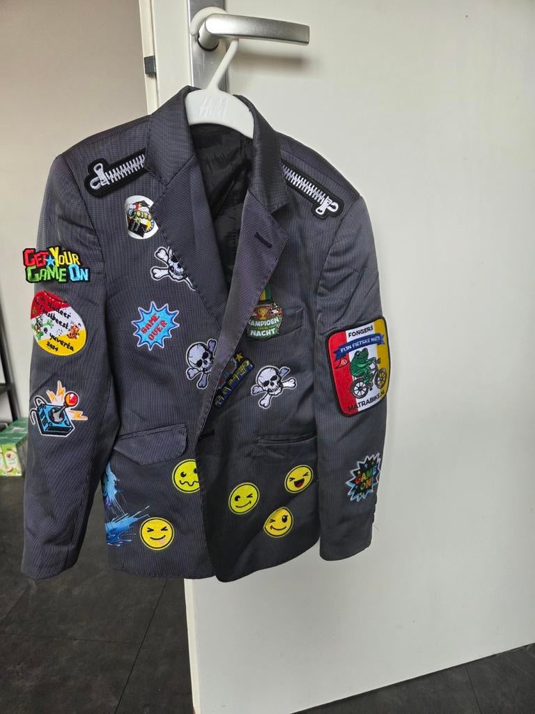 Oeteldonk jasje maat 128, Kleding | Heren, Carnavalskleding en Feestkleding, Ophalen, Zo goed als nieuw, Overige maten