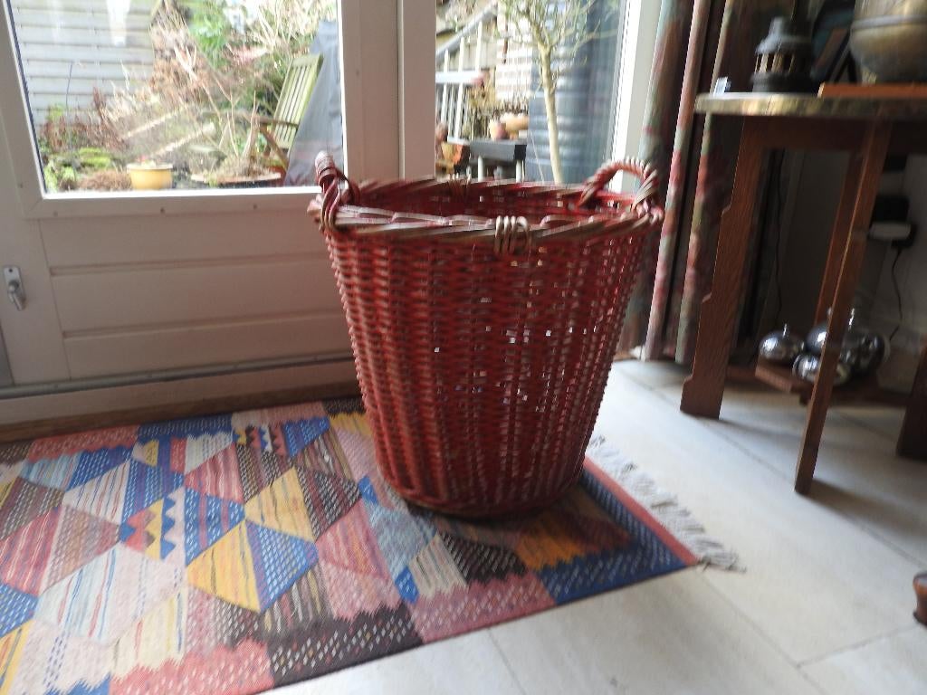 MOOIE RONDE RIETEN MAND, Ophalen, Gebruikt, Mand, Rond