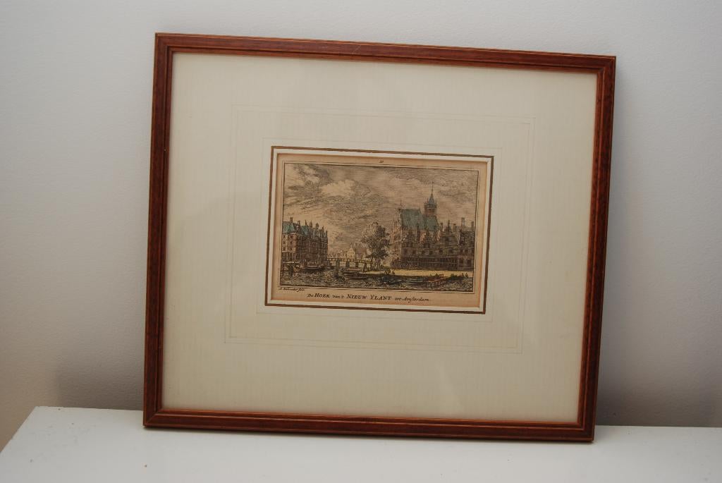 Gravure Amsterdam 18e eeuw, Antiek en Kunst, Kunst | Etsen en Gravures, Ophalen of Verzenden