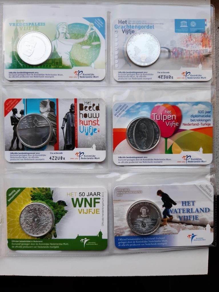 Muntverzameling in coincard 7.95 per stuk. Koningstientje 15, Ophalen of Verzenden, Koningin Beatrix, Euro's