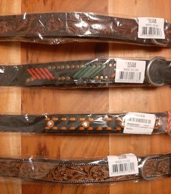 4x Halsband - 100% Leer & Nieuw - Hond, Dieren en Toebehoren, Ophalen, Nieuw