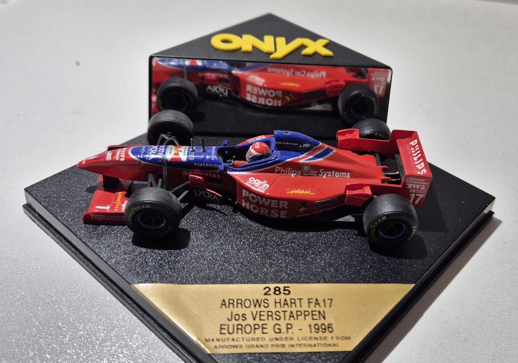 F1 Arrows Hart FA17 Jos Verstappen Europe GP 1/43, Ophalen of Verzenden, Zo goed als nieuw, Auto, Overige merken