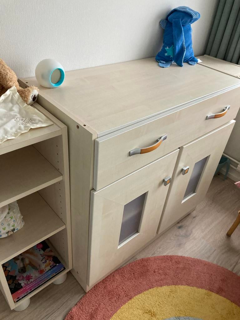 Commode/kastje met verlengblad - weinig gebruikt, Ophalen, 50 tot 70 cm, Zo goed als nieuw, 75 tot 100 cm