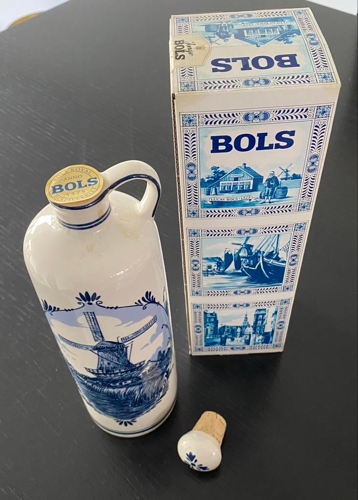 Delfts Blauwe Jeneverkruik Bols Jenever gevuld  jonge jeneve, Ophalen of Verzenden
