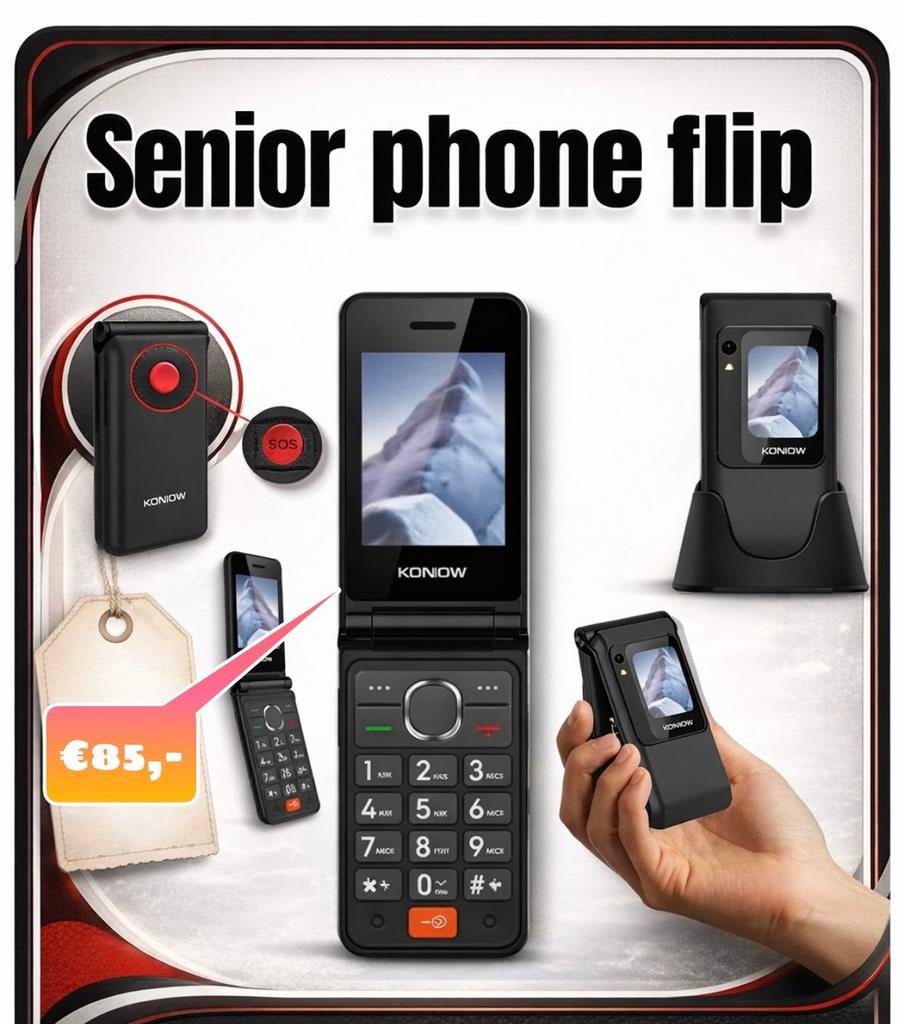 Senior phone Flip, 2282BN, Nieuw, Rijswijktelecom@gmail.com, Rijswijk telecom