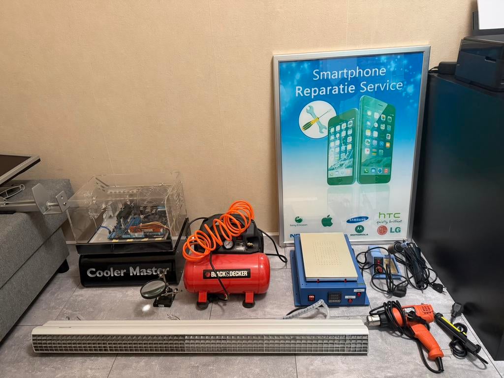 Telefoon reparatie spullen + iphone / samsung onderdelen