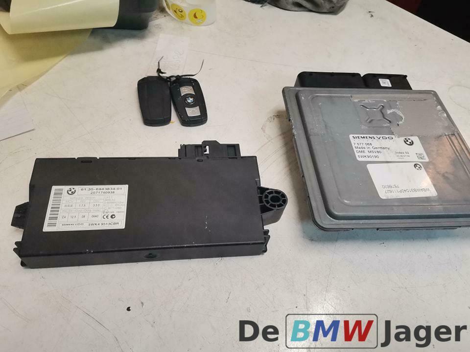 DME met CAS en sleutel BMW 1 3 serie X1 Z4 N52N 7577068, Gebruikt, Ophalen of Verzenden, BMW