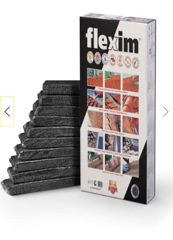 Flexim zwart dakmortel 10 stuks nieuw, Ophalen