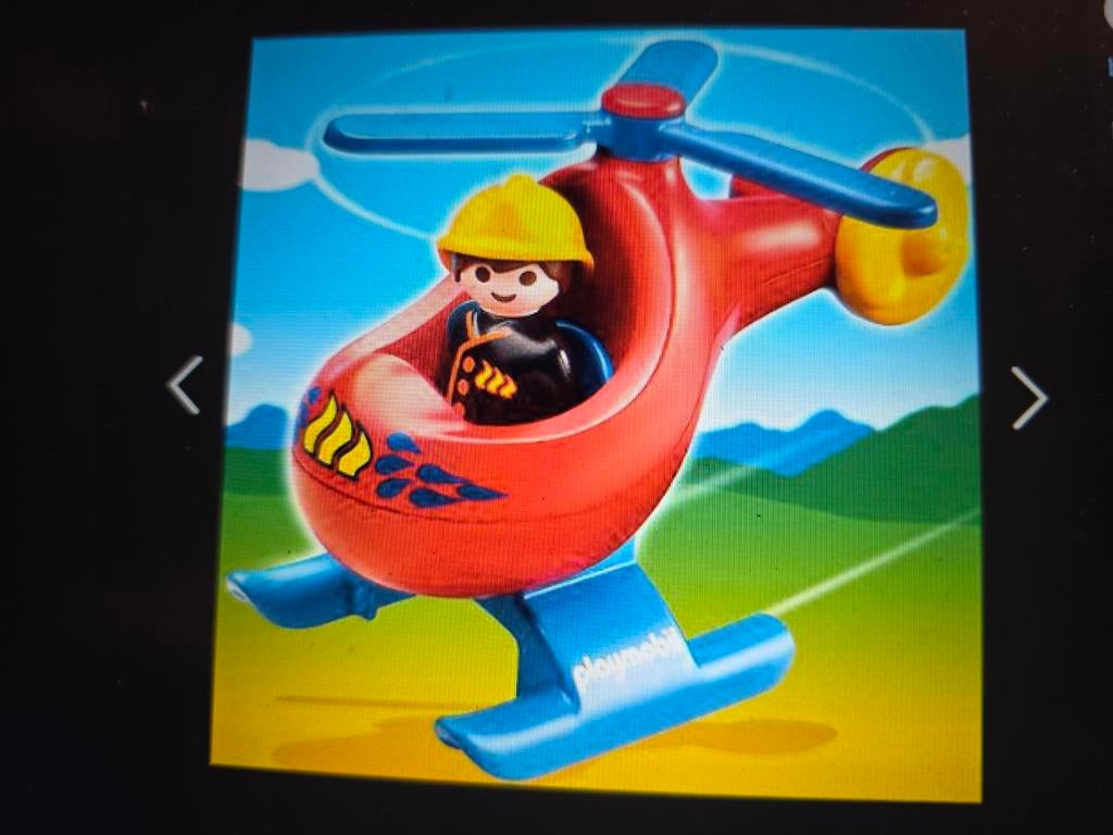 Playmobil 1-2-3 Reddingshelikopter, Ophalen of Verzenden, Zo goed als nieuw, Complete set
