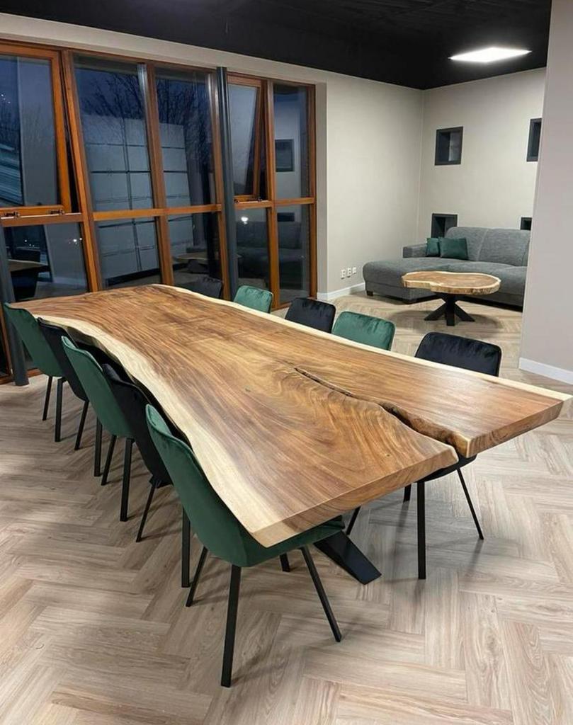 Suar boomstamtafel bartafel vergadertafel massief | voorraad, Huis en Inrichting, Tafels | Eettafels, Nieuw, 200 cm of meer, Rechthoekig