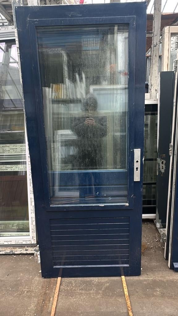 Hardhouten buitendeur/tuindeur 87,5 x 211,5 cm €100 incl Btw, Ophalen, Gebruikt, 80 tot 100 cm, Buitendeur