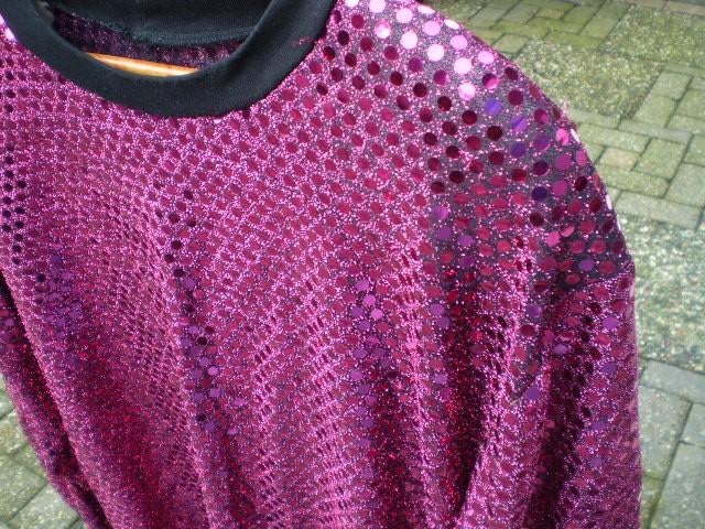 Rose kiel / tuniek van paillettenstof met strik en lint., Maat 38/40 (M), Carnaval, Ophalen of Verzenden, Zo goed als nieuw