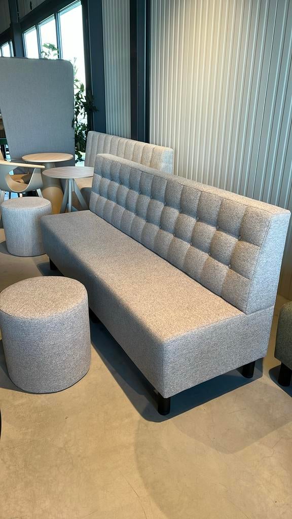 Eetkamerbank Grijs | Dinerbank 200 cm | Stel je maat samen, Huis en Inrichting, Nieuw, 75 tot 100 cm, Rechte bank, 200 tot 250 cm