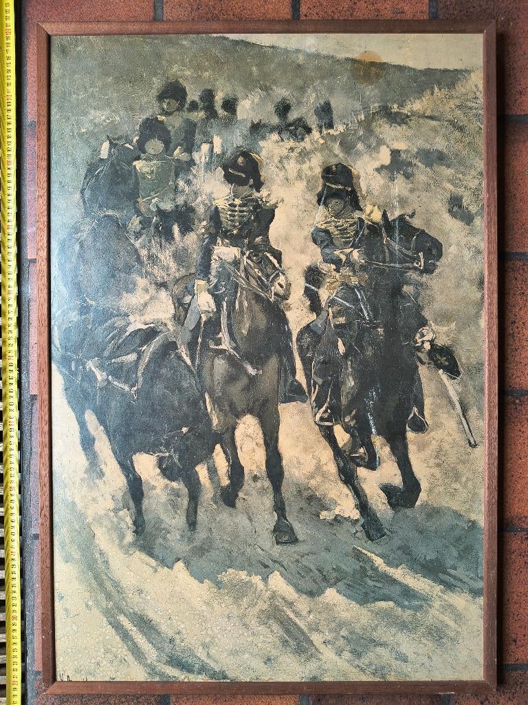 poster Napoleon ruiters, Ophalen, Gebruikt, Foto of Poster, 75 cm of meer