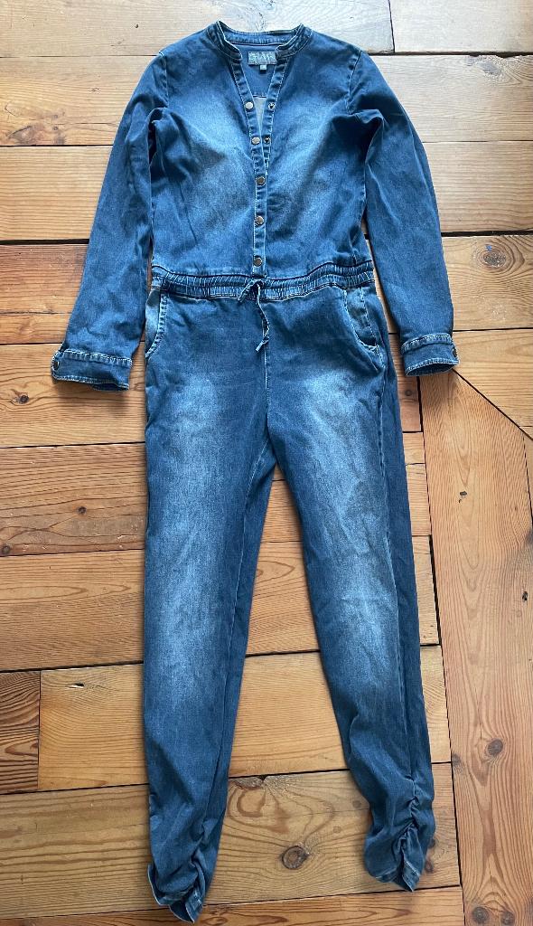 Geisha Jumpsuit Overall Jeans Pak Spijkerpak Denim mt 176 XS, Geisha, Meisje, Ophalen of Verzenden, Zo goed als nieuw