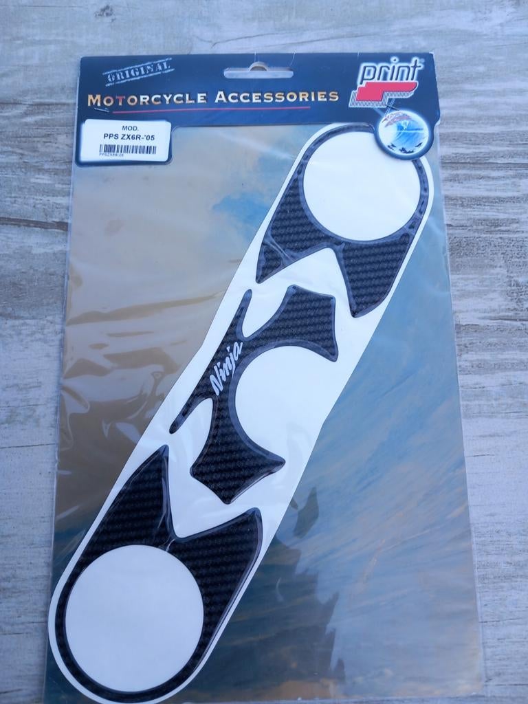 Carbon kroonplaat sticker Kawasaki ZX6 2005, Ophalen of Verzenden